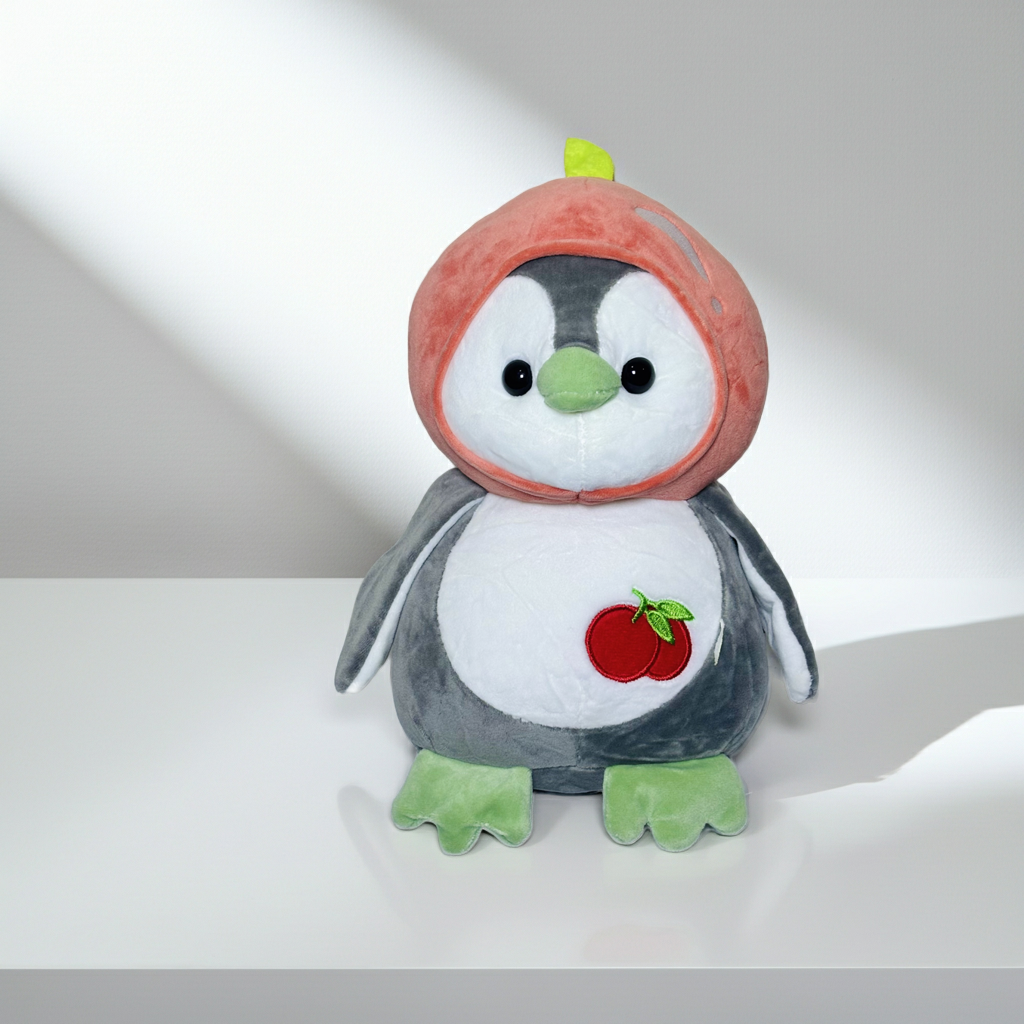 30cm Penguin with Cap Plush Toy – Soft, Cute & Perfect Winter Gift for Kids