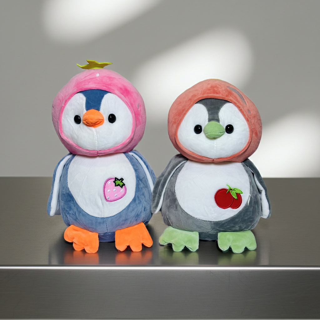 30cm Penguin with Cap Plush Toy – Soft, Cute & Perfect Winter Gift for Kids