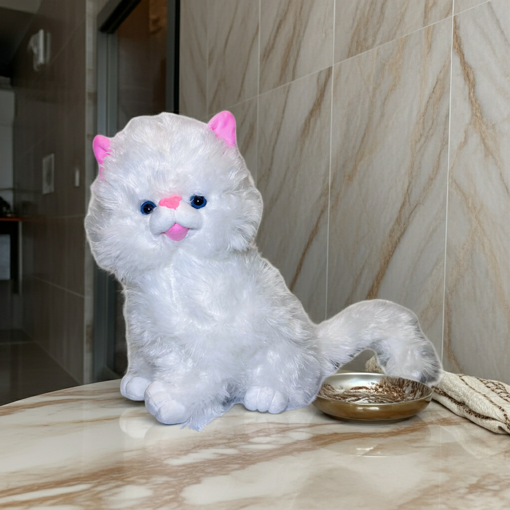 56cm Beautifull Hairy Cat Plush Toy – Fluffy, Soft & Adorable Gift for Kids