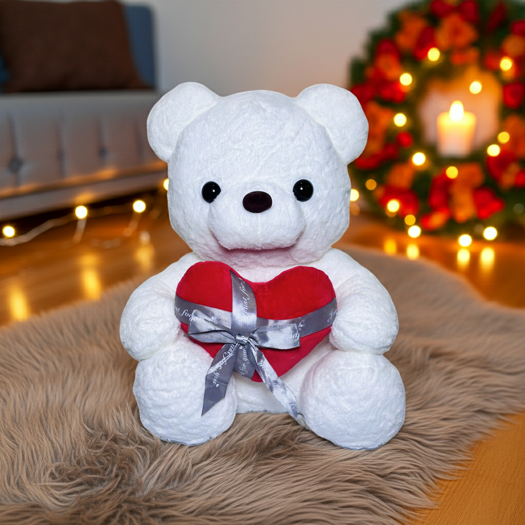40cm Love Bear Plush Toy – Soft, Romantic & Perfect Gift for Someone Special