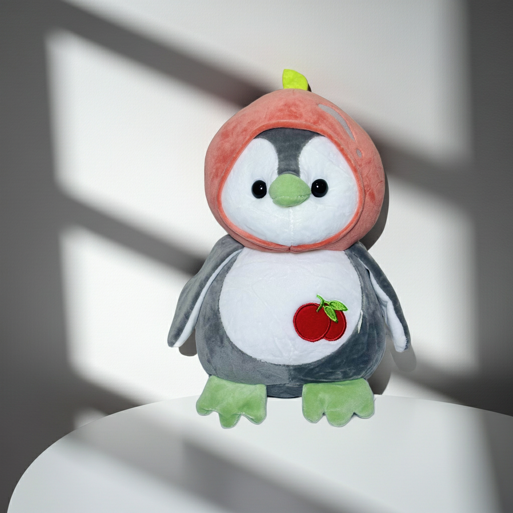 30cm Penguin with Cap Plush Toy – Soft, Cute & Perfect Winter Gift for Kids