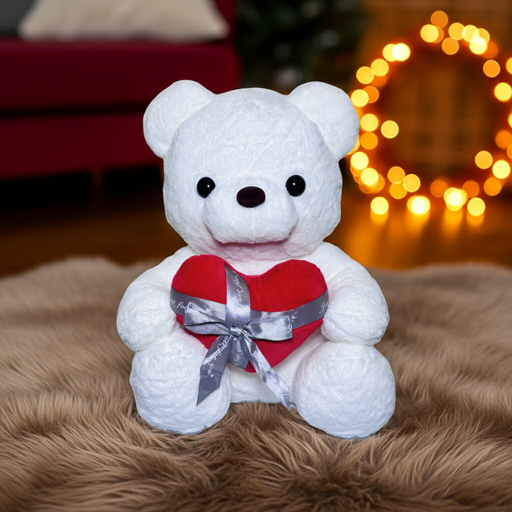40cm Love Bear Plush Toy – Soft, Romantic & Perfect Gift for Someone Special