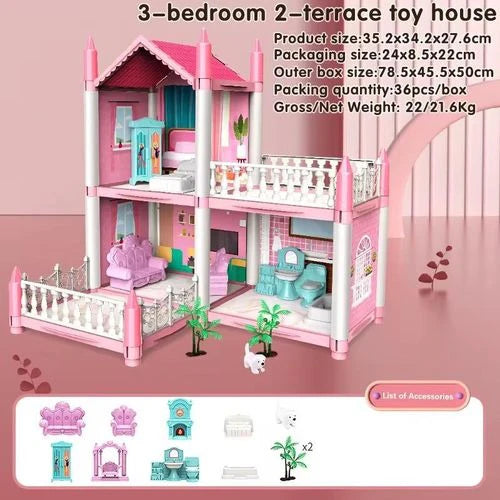 75 Pcs Doll House Building Blocks Set games - Dream House