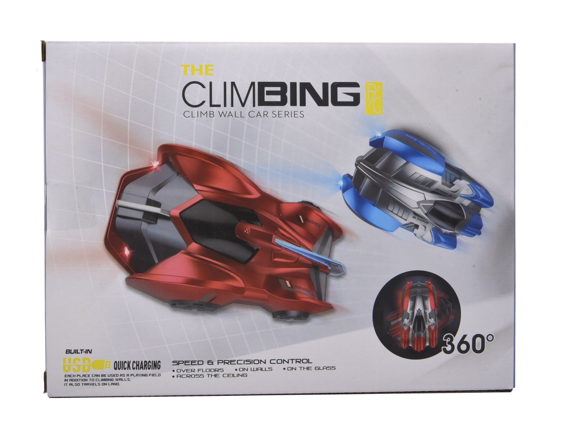 360 Rotation Wall Climber Remote Control stunt RC Max Racing Climbing Force Car