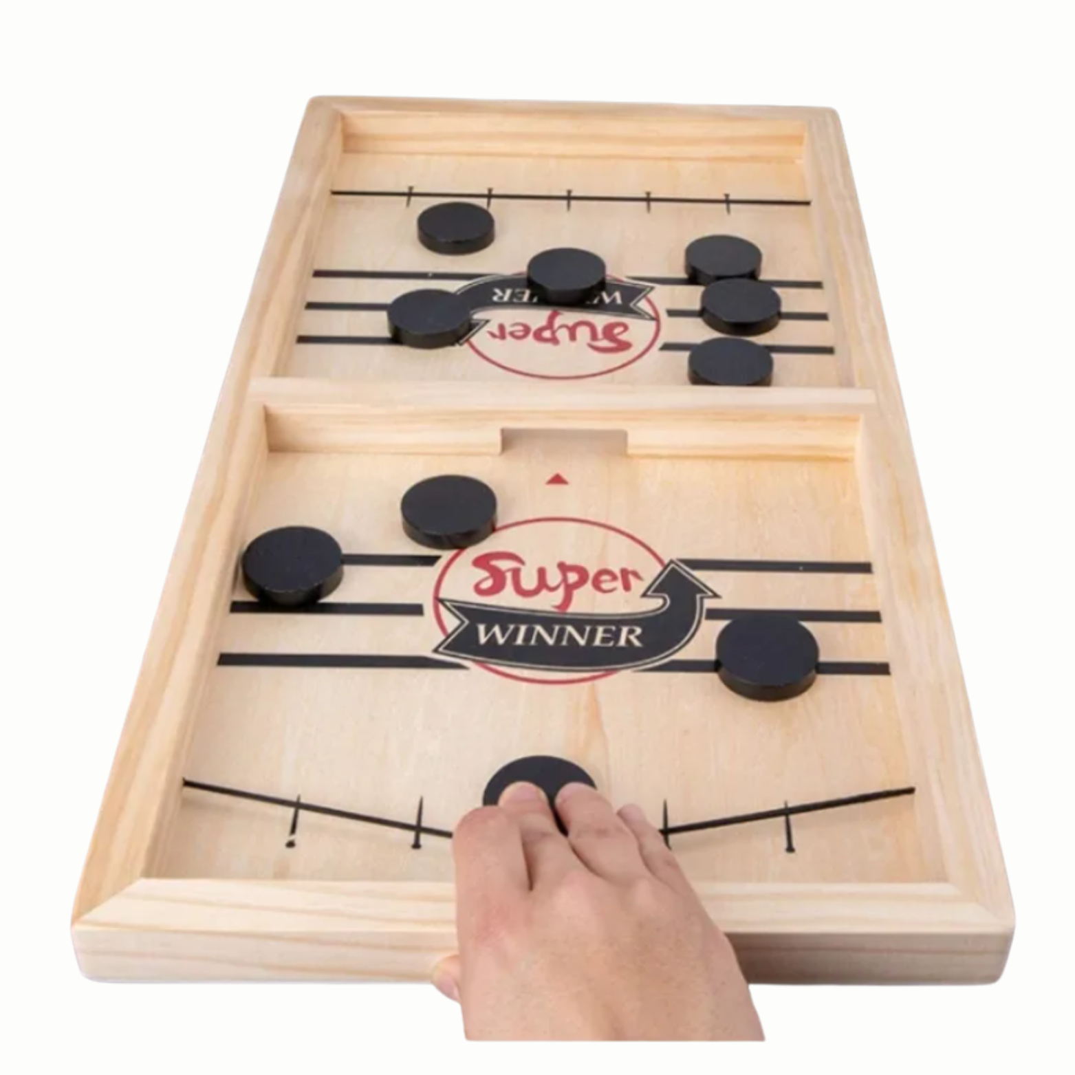 Fast Sling Puck Game Piece Wood Board Table Hockey Game Piece Toys For Children Desk Battle Board Game