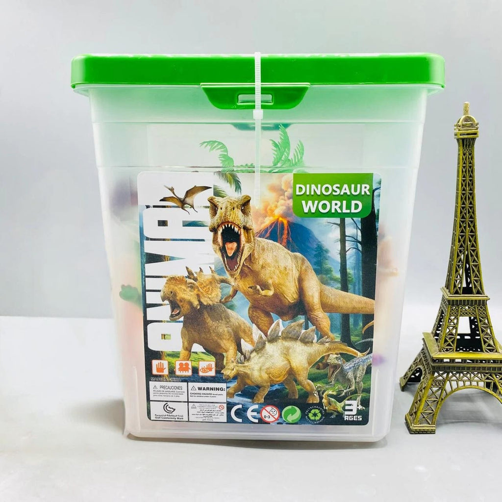 25Pcs Rubber Dinasour Box Set For Kids