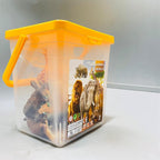 22Pcs Rubber Zoo Animal Box Set For Kids