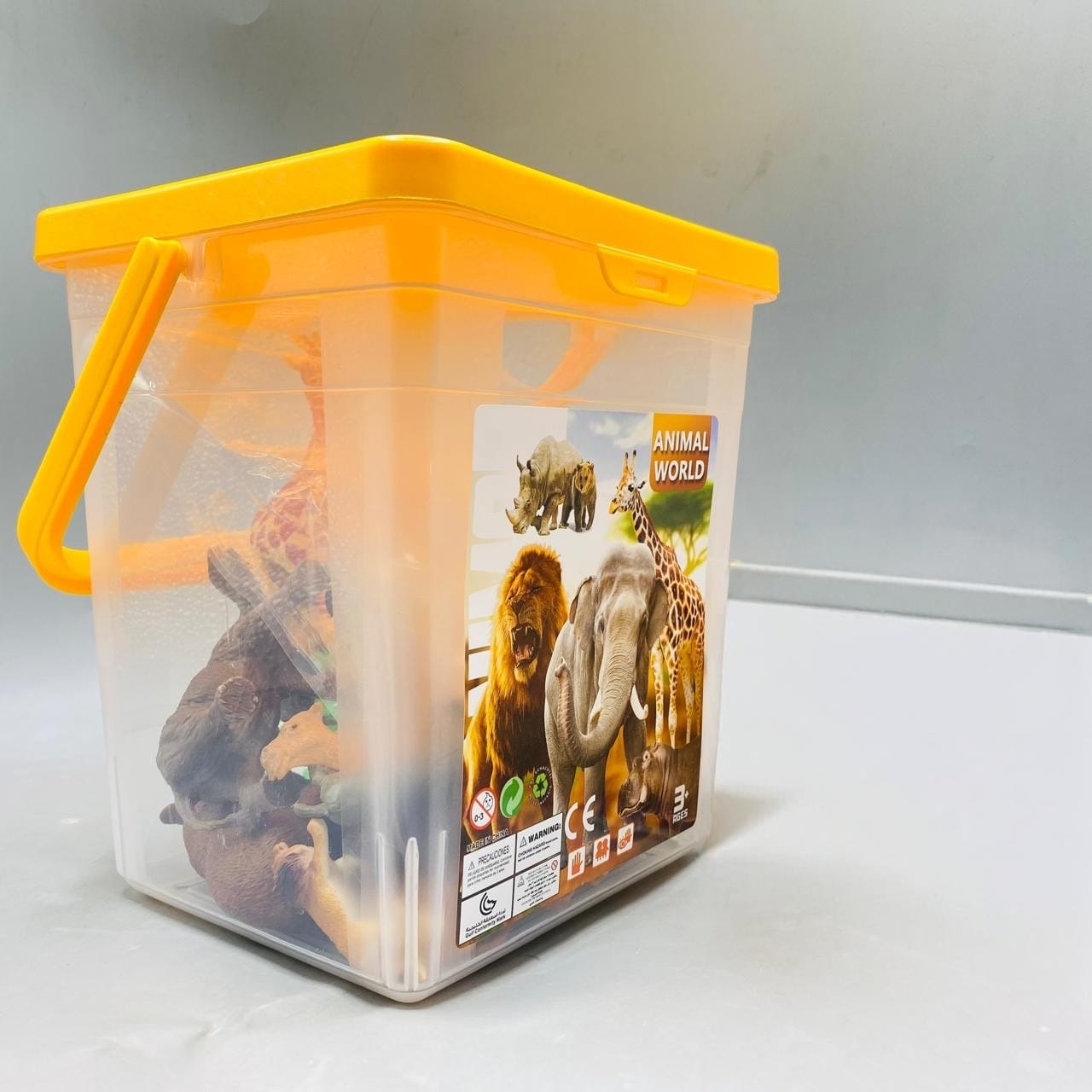 22Pcs Rubber Zoo Animal Box Set For Kids