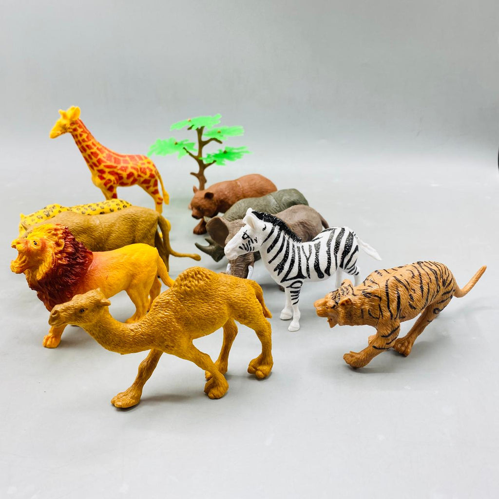 22Pcs Rubber Zoo Animal Box Set For Kids