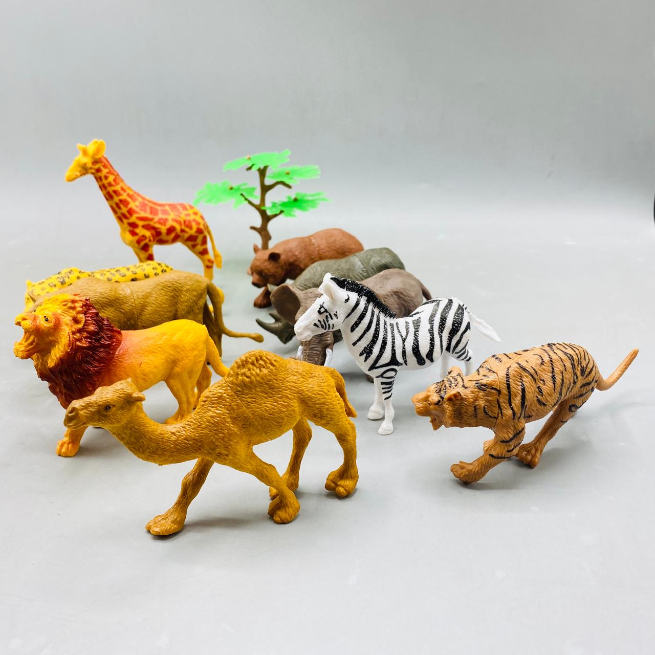 22Pcs Rubber Zoo Animal Box Set For Kids