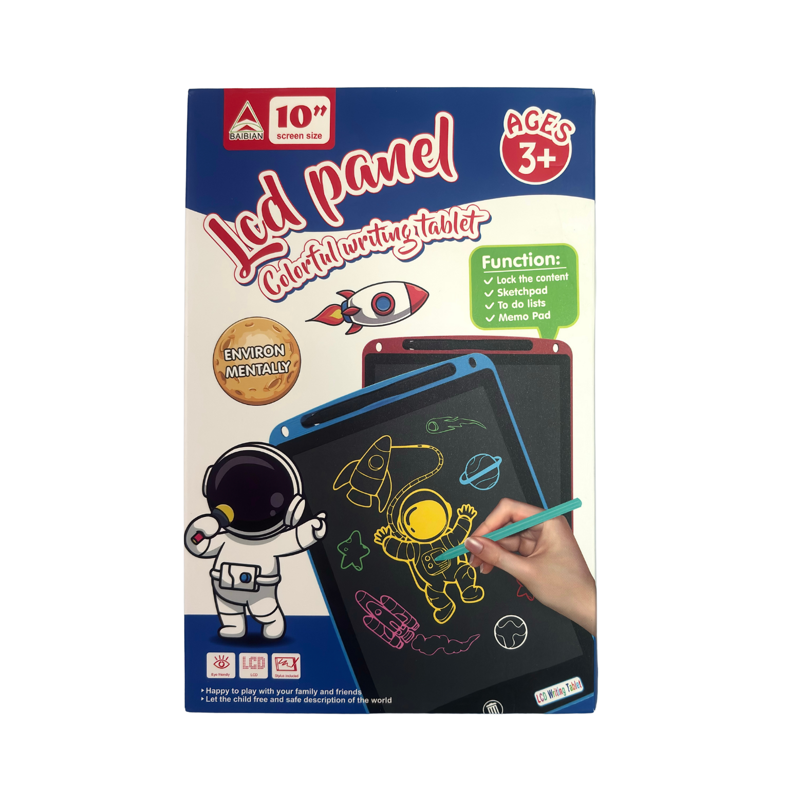Kids LCD Writing Tablet – 10-Inch Reusable Digital Drawing & Writing Pad