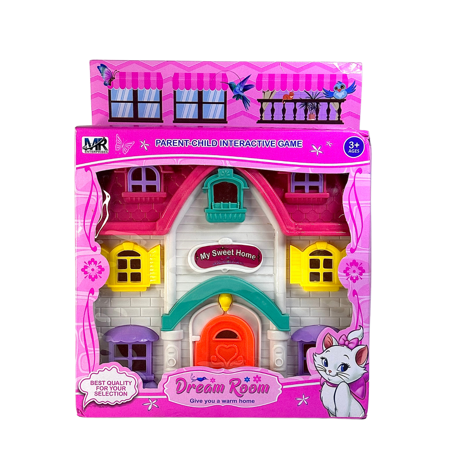 Mini Doll House for Girls - Pink Color Doll Play House for kids