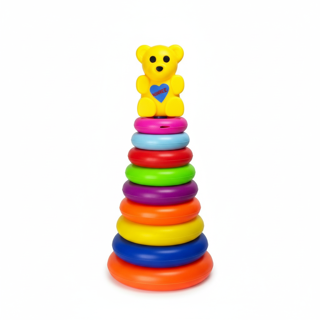 Rainbow Stacking Tower Colorful Rainbow Stacking Rings Tower for Babies Fun & Educational Children’s Toy
