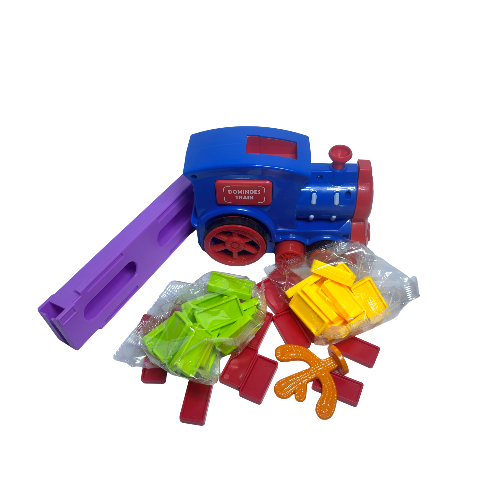 Automatic Domino Brick Laying Toy Train Domino Train Toy Set with 60 PCS Domino Blocks toy for kids Stacking Toys For Kids