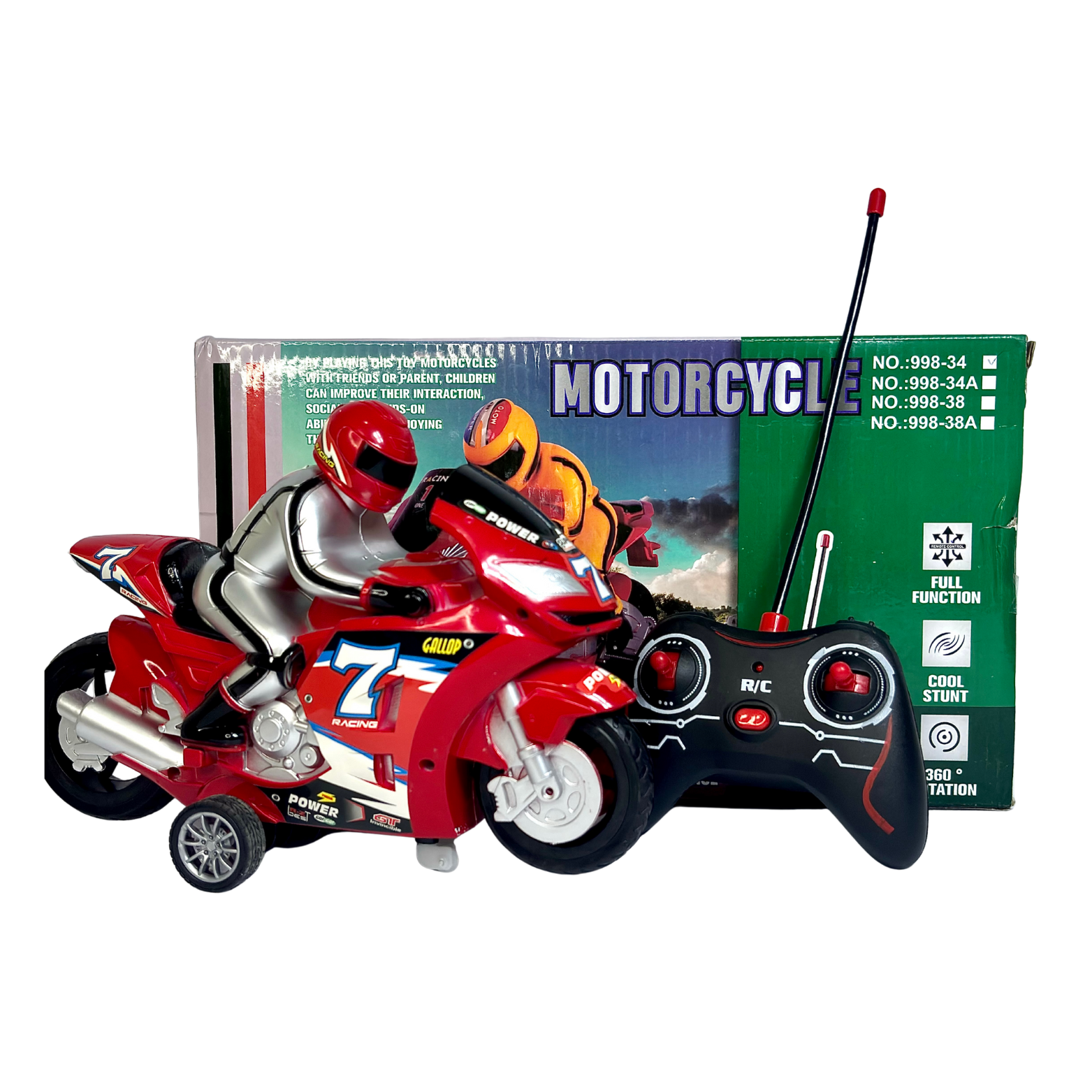 Remote Control Motorcycle Toy – Racing RC Bike with Lights & Sound