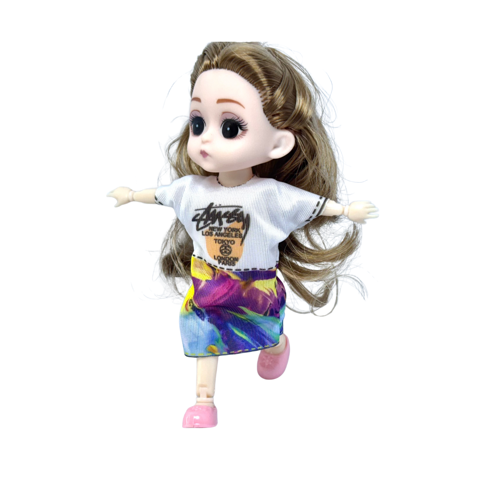 Bendable Doll for Kids – 1 Piece 6-Inch Flexible Toy with Movable Hands, Legs, Knees & Feet
