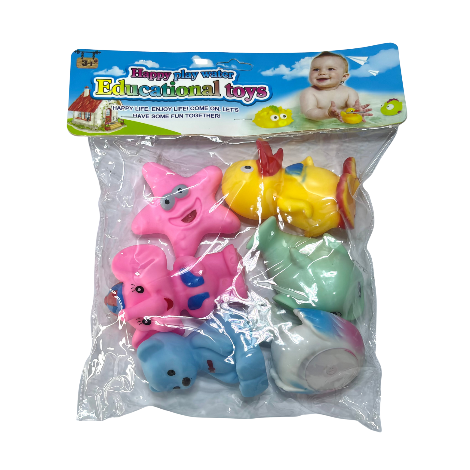 1 piece Baby Chu Chu Rubber Animals Sound Toys for children | 6 Ps full packet chu chu rubber animals
