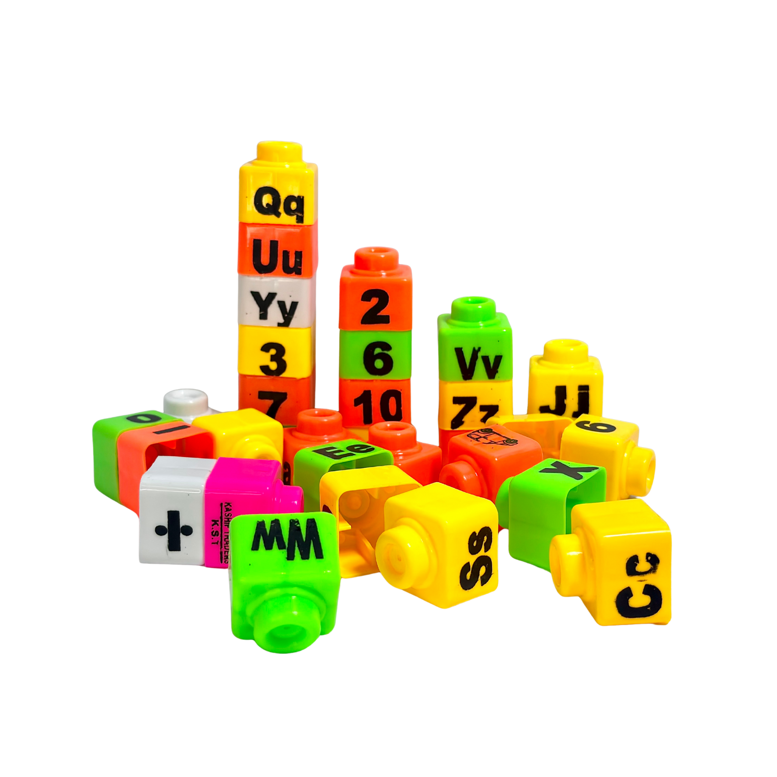 Colorful Educational English Alphabet & Number Blocks