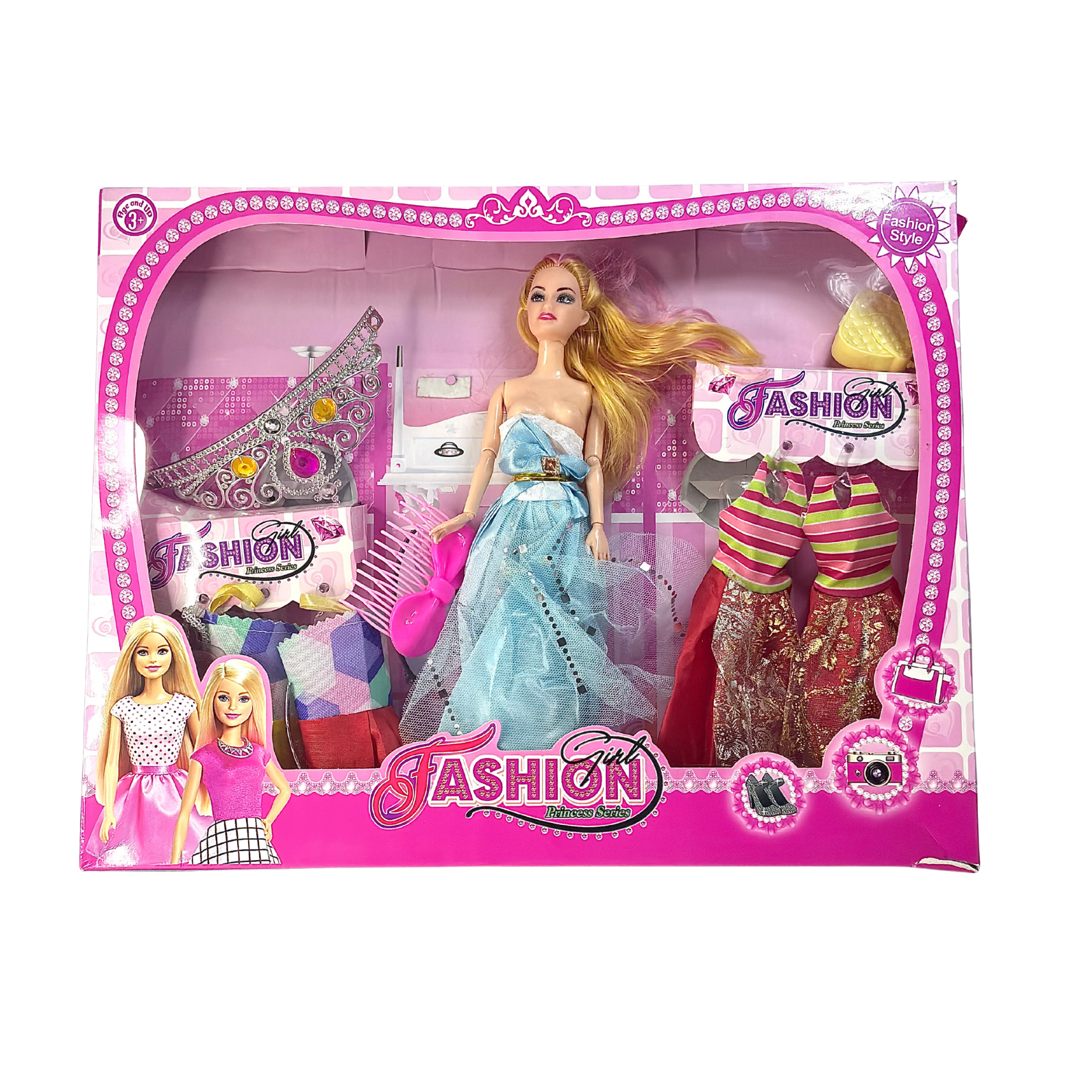 Fashion Girl Barbie Doll Set: Shoes, Purse, Clothes for Fashion Fun
