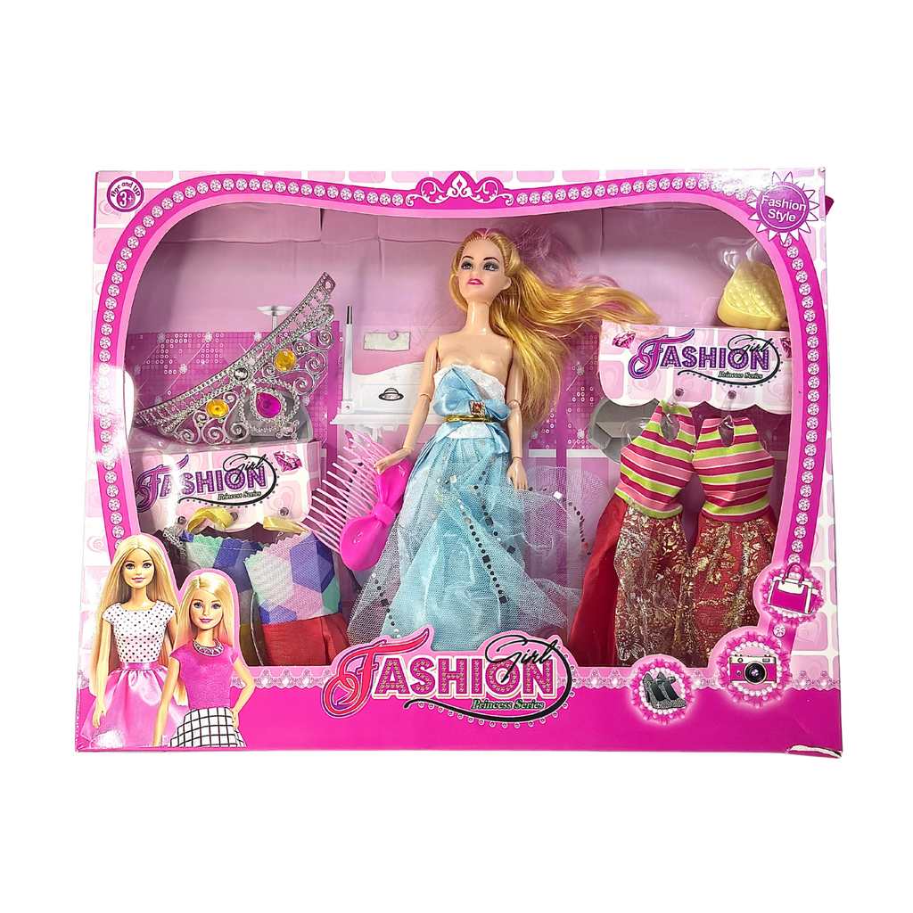 Fashion Girl Barbie Doll Set: Shoes, Purse, Clothes for Fashion Fun