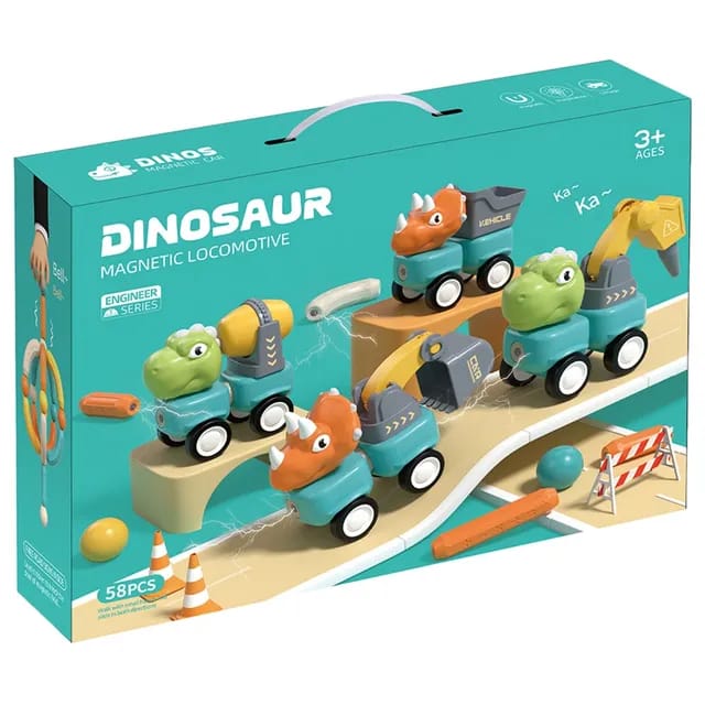 58Pcs DINOSAUR MAGNETIC LOCOMOTIVE