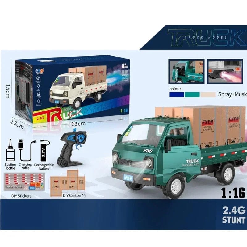 1:16 Scale Remote Controlled RC Pickup Small Cargo LED Truck