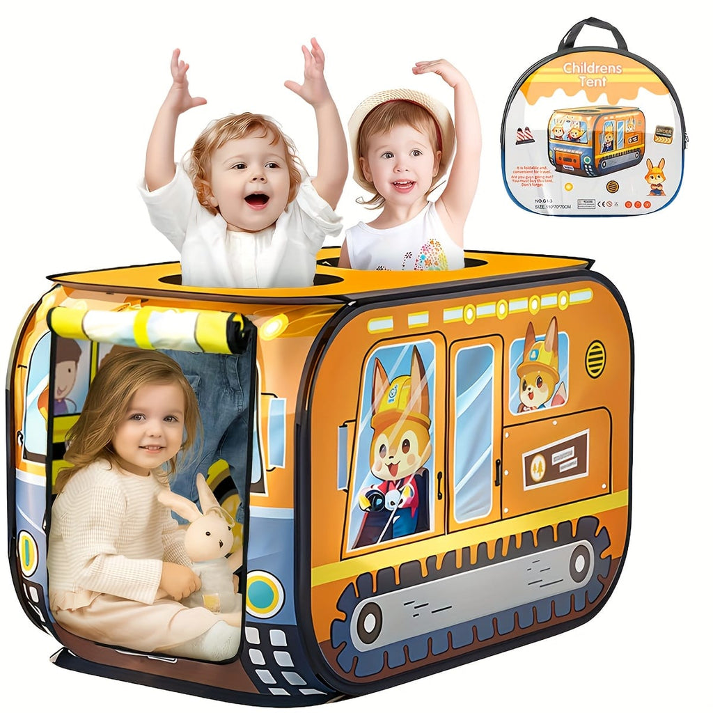 Bus Style Pop-up Tent For Kids With Free 50 Balls
