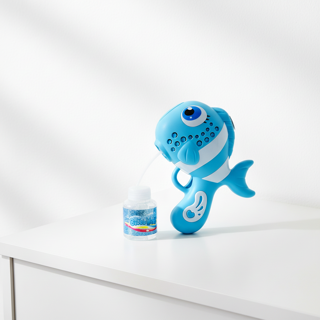 Massive Fish Bubble Gun_ - Kids Automatic Bubble Gun_ Toys Summer Soap Water Bubble Machine Plastic Electric