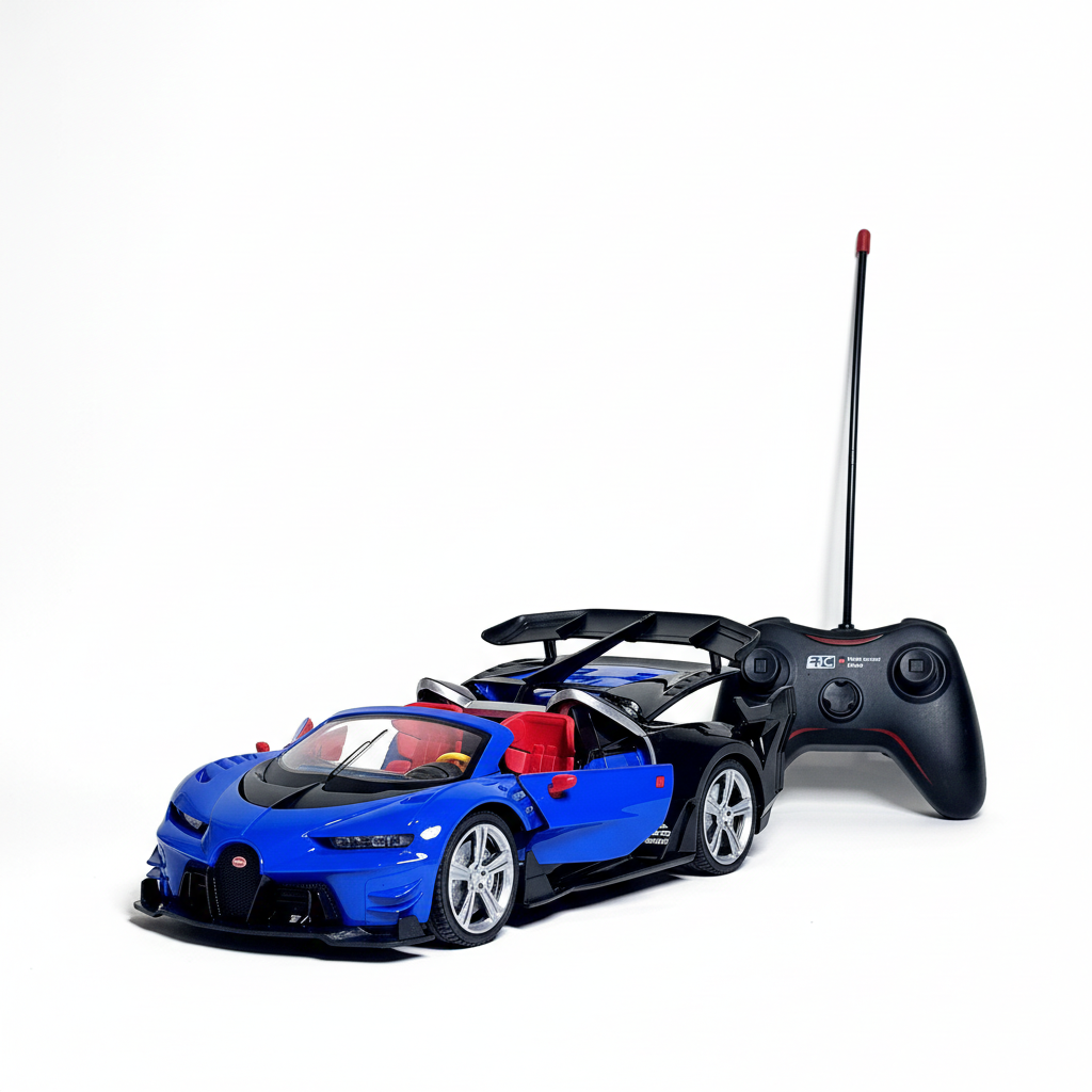 Scale Electric Sport Racing RC Car Model Toy with Lights for Kids