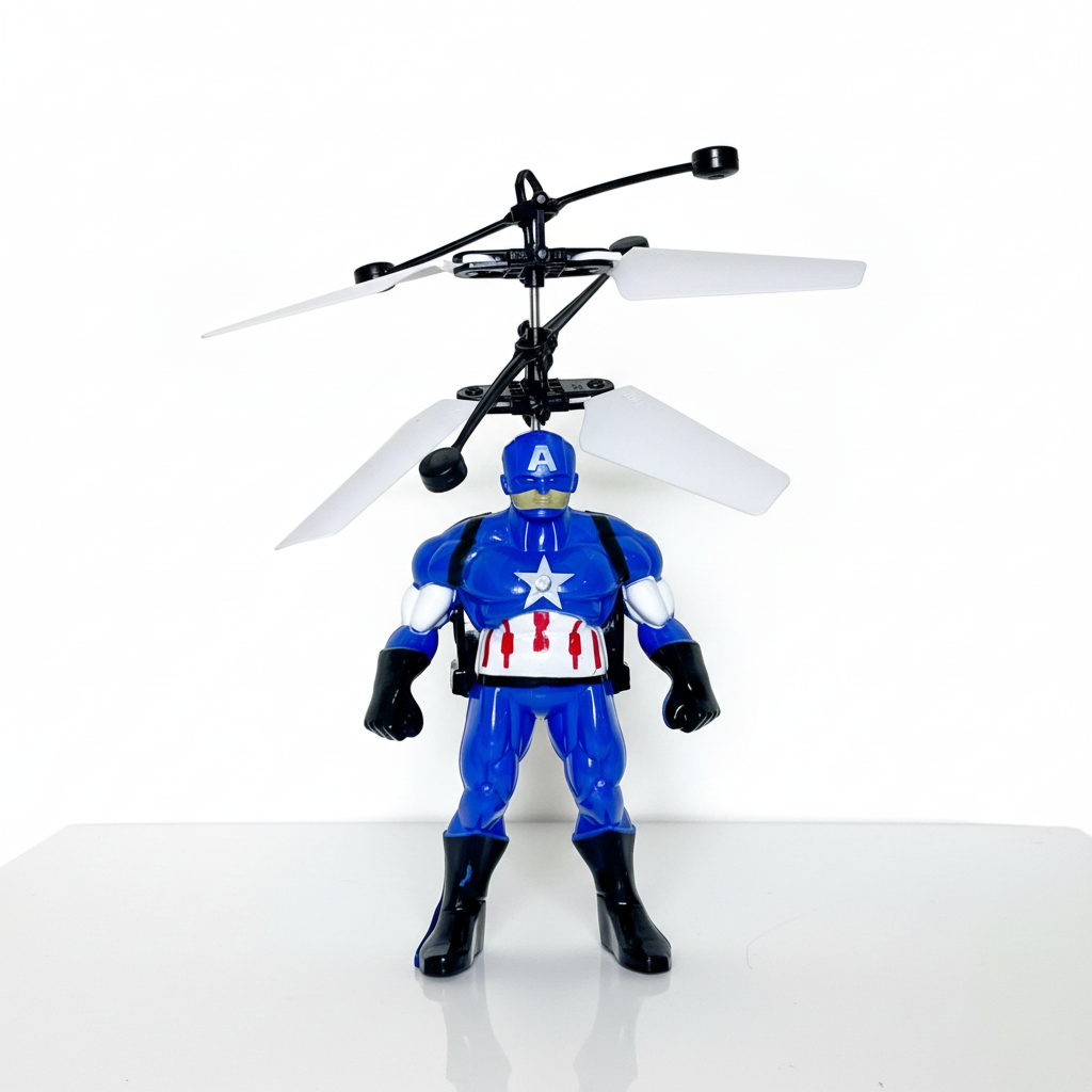 Elevate Playtime with the Flying Captan America Toy: Hand Sensor for Interactive Fun