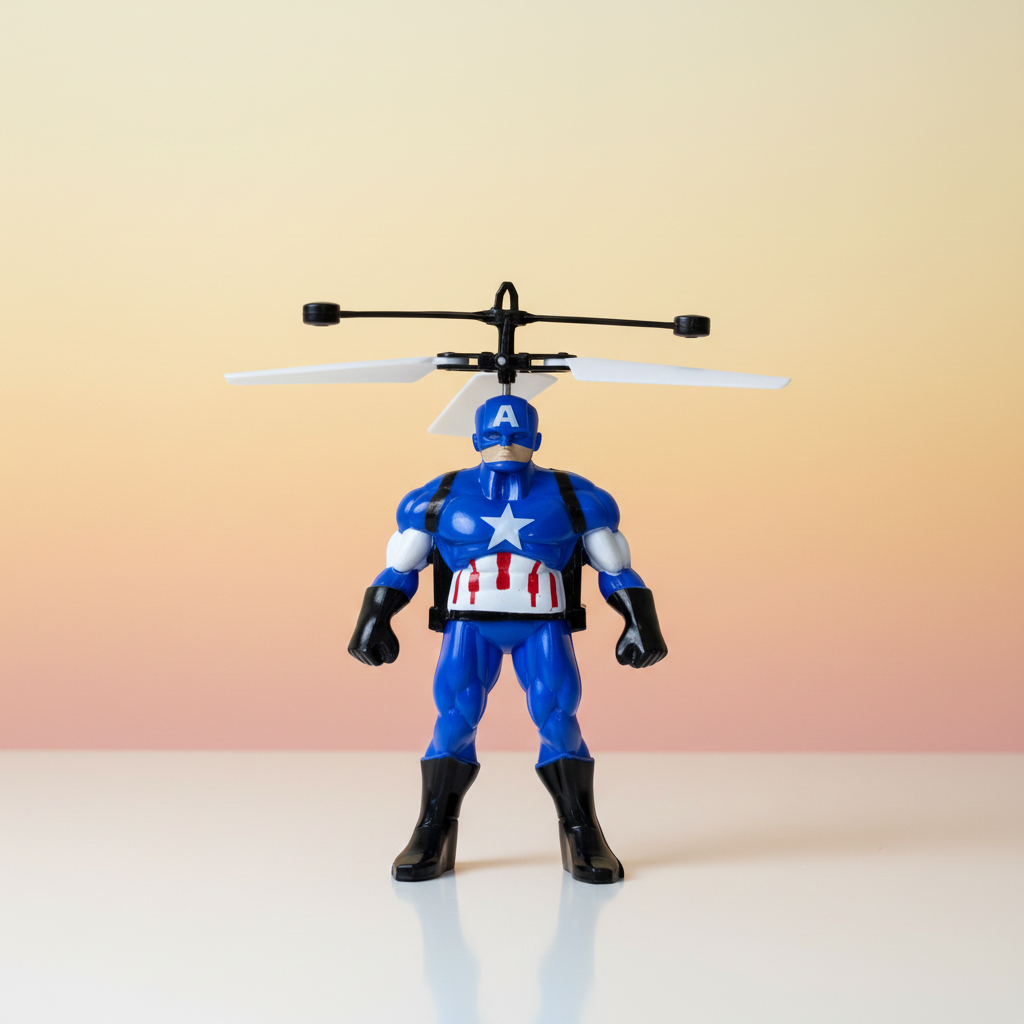 Elevate Playtime with the Flying Captan America Toy: Hand Sensor for Interactive Fun