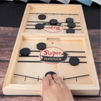 Fast Sling Puck Game Piece Wood Board Table Hockey Game Piece Toys For Children Desk Battle Board Game